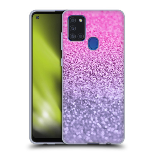 Monika Strigel Glitter Collection Lavender Pink Soft Gel Case for Samsung Galaxy A21s (2020)