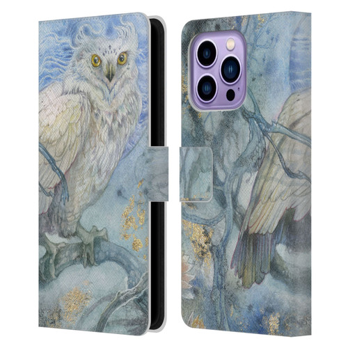 Stephanie Law Graphics Owl Leather Book Wallet Case Cover For Apple iPhone 14 Pro Max