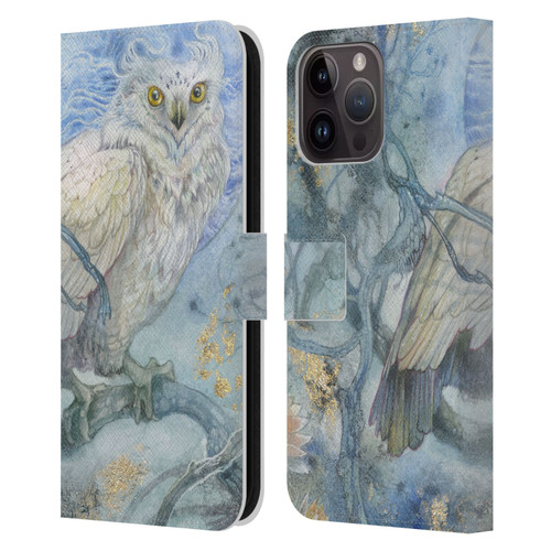 Stephanie Law Graphics Owl Leather Book Wallet Case Cover For Apple iPhone 15 Pro Max