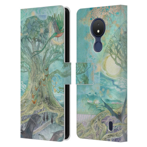Stephanie Law Graphics Tree Leather Book Wallet Case Cover For Nokia C21