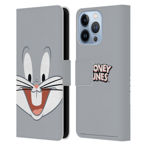 Looney Tunes Full Face Bugs Bunny Leather Book Wallet Case Cover For Apple iPhone 13 Pro