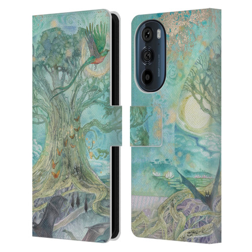 Stephanie Law Graphics Tree Leather Book Wallet Case Cover For Motorola Edge 30