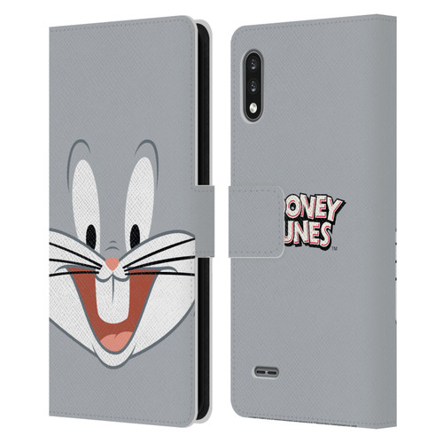 Looney Tunes Full Face Bugs Bunny Leather Book Wallet Case Cover For LG K22