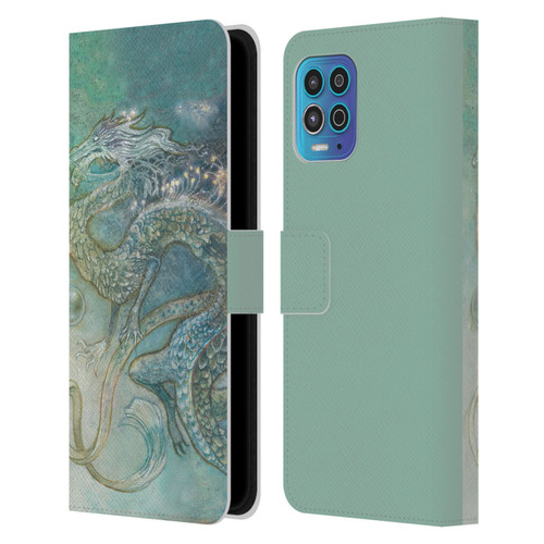 Stephanie Law Graphics Dragon Leather Book Wallet Case Cover For Motorola Moto G100
