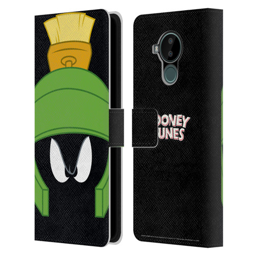 Looney Tunes Full Face Marvin The Martian Leather Book Wallet Case Cover For Nokia C30