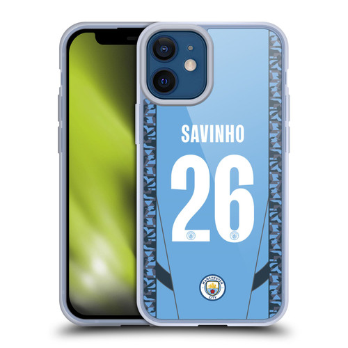 Manchester City Man City FC 2024/25 Players Home Kit Savinho Soft Gel Case for Apple iPhone 12 Mini