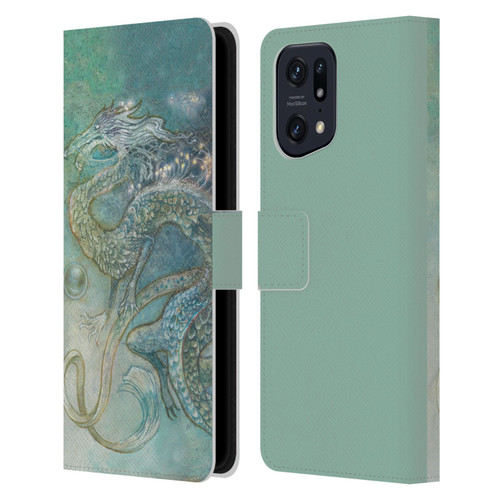 Stephanie Law Graphics Dragon Leather Book Wallet Case Cover For OPPO Find X5