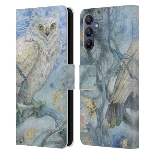 Stephanie Law Graphics Owl Leather Book Wallet Case Cover For Samsung Galaxy A15