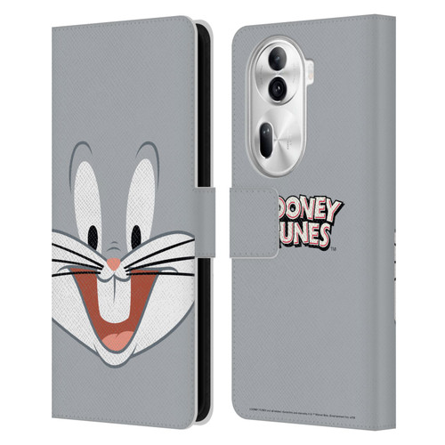Looney Tunes Full Face Bugs Bunny Leather Book Wallet Case Cover For OPPO Reno11