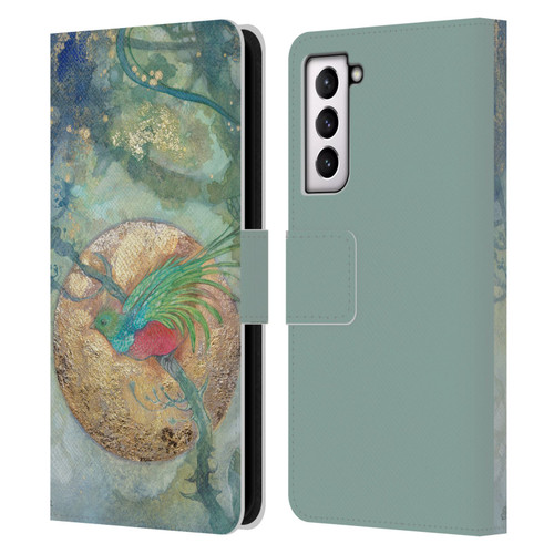 Stephanie Law Graphics Bird Leather Book Wallet Case Cover For Samsung Galaxy S21 5G