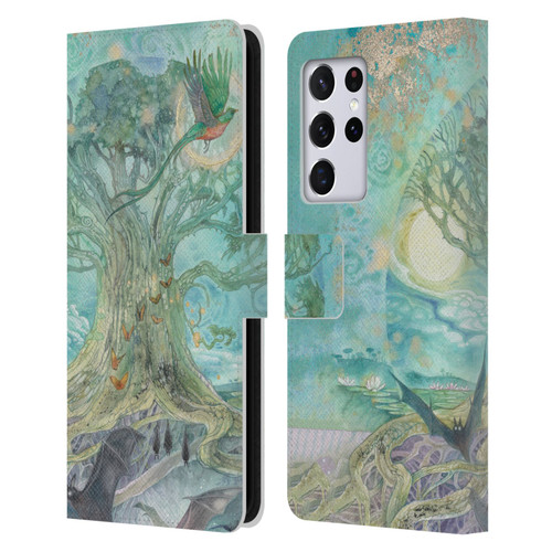 Stephanie Law Graphics Tree Leather Book Wallet Case Cover For Samsung Galaxy S21 Ultra 5G