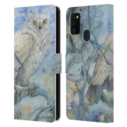Stephanie Law Graphics Owl Leather Book Wallet Case Cover For Samsung Galaxy M30s (2019)/M21 (2020)