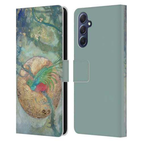 Stephanie Law Graphics Bird Leather Book Wallet Case Cover For Samsung Galaxy M54 5G