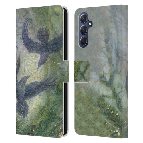 Stephanie Law Graphics Huginn And Muninn Leather Book Wallet Case Cover For Samsung Galaxy M54 5G