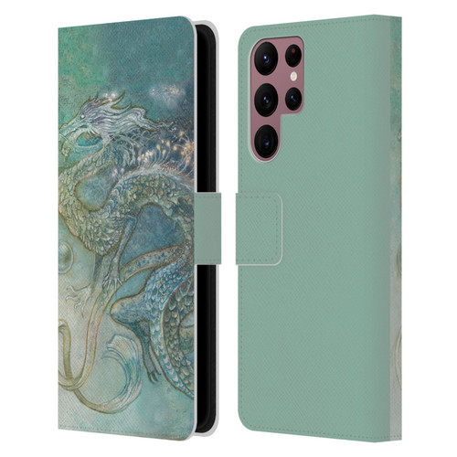 Stephanie Law Graphics Dragon Leather Book Wallet Case Cover For Samsung Galaxy S22 Ultra 5G