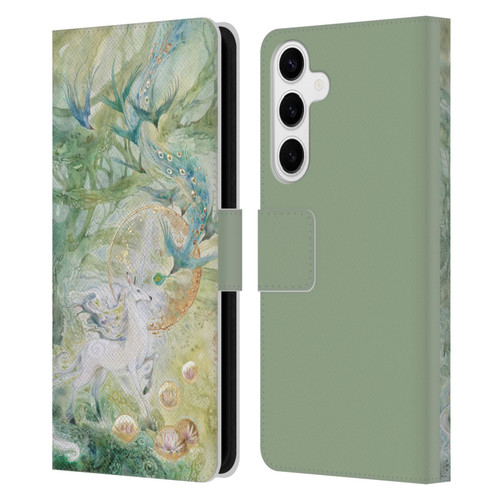 Stephanie Law Graphics Meeting Leather Book Wallet Case Cover For Samsung Galaxy S24+ 5G