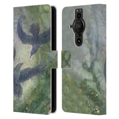 Stephanie Law Graphics Huginn And Muninn Leather Book Wallet Case Cover For Sony Xperia Pro-I