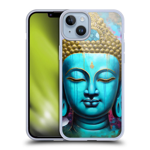 Mark Ashkenazi Buddha Face Lotus Soft Gel Case for Apple iPhone 14 Plus