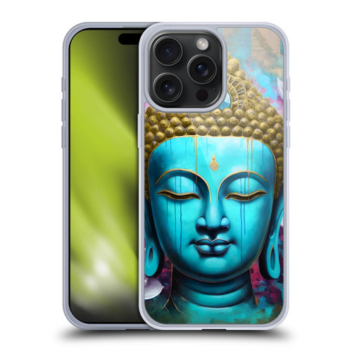 Mark Ashkenazi Buddha Face Lotus Soft Gel Case for Apple iPhone 15 Pro Max
