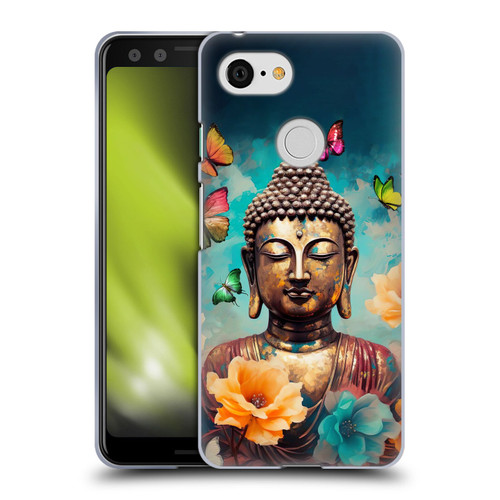 Mark Ashkenazi Buddha Lotus And Butterfly Soft Gel Case for Google Pixel 3