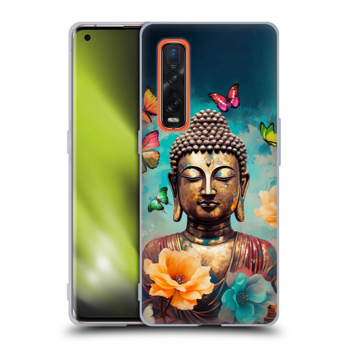 Mark Ashkenazi Buddha Lotus And Butterfly Soft Gel Case for OPPO Find X2 Pro 5G