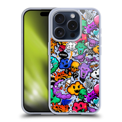 Mark Ashkenazi Graffiti Skull Soft Gel Case for Apple iPhone 15 Pro