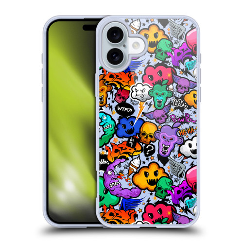 Mark Ashkenazi Graffiti Skull Soft Gel Case for Apple iPhone 16 Plus