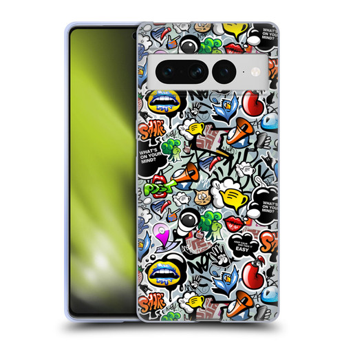 Mark Ashkenazi Graffiti Social Media Soft Gel Case for Google Pixel 7 Pro
