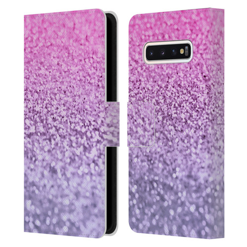 Monika Strigel Glitter Collection Lavender Pink Leather Book Wallet Case Cover For Samsung Galaxy S10