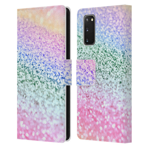 Monika Strigel Glitter Collection Unircorn Rainbow Leather Book Wallet Case Cover For Samsung Galaxy S20 / S20 5G