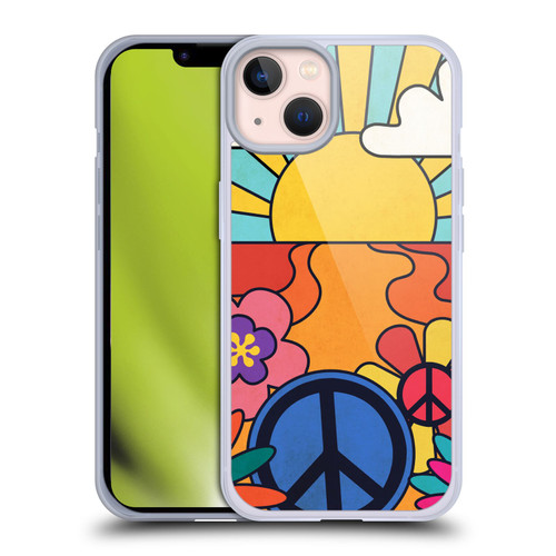 Mark Ashkenazi Mix Patterns Groovy Retro Soft Gel Case for Apple iPhone 13
