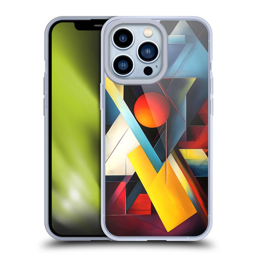 Mark Ashkenazi Mix Patterns Triangle Modern Abstract Soft Gel Case for Apple iPhone 13 Pro