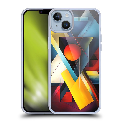 Mark Ashkenazi Mix Patterns Triangle Modern Abstract Soft Gel Case for Apple iPhone 14 Plus
