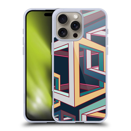 Mark Ashkenazi Mix Patterns 3D Geometric Soft Gel Case for Apple iPhone 16 Pro Max