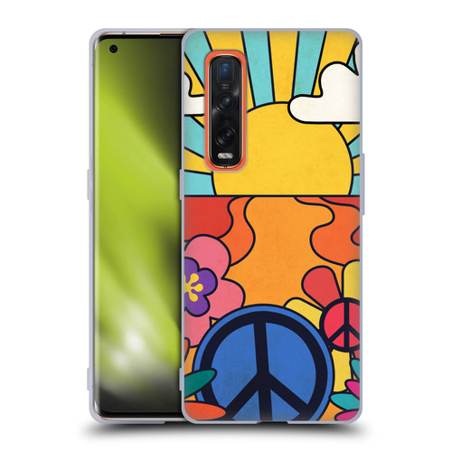 Mark Ashkenazi Mix Patterns Groovy Retro Soft Gel Case for OPPO Find X2 Pro 5G