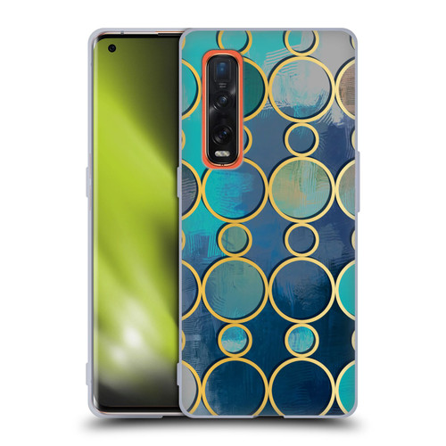 Mark Ashkenazi Mix Patterns Turquoise Soft Gel Case for OPPO Find X2 Pro 5G
