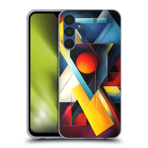 Mark Ashkenazi Mix Patterns Triangle Modern Abstract Soft Gel Case for Samsung Galaxy A15