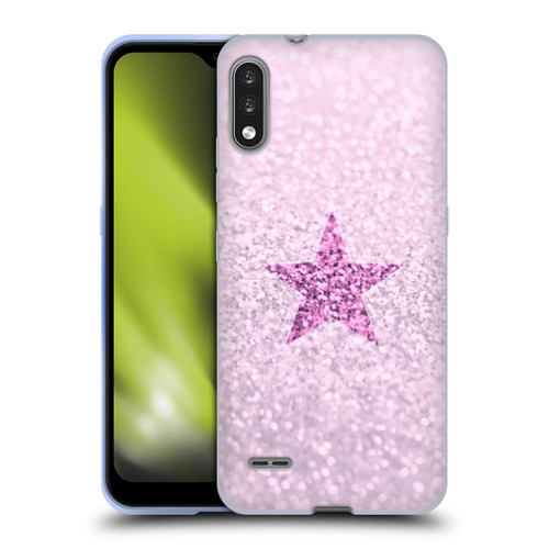 Monika Strigel Glitter Star Pastel Pink Soft Gel Case for LG K22