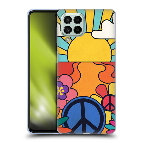 Mark Ashkenazi Mix Patterns Groovy Retro Soft Gel Case for Samsung Galaxy M53 (2022)
