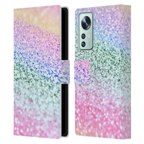 Monika Strigel Glitter Collection Unircorn Rainbow Leather Book Wallet Case Cover For Xiaomi 12