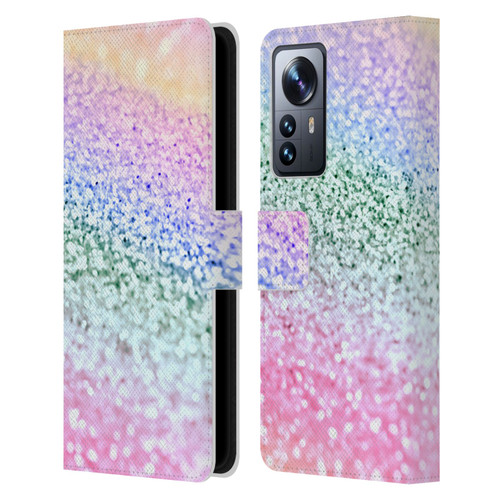 Monika Strigel Glitter Collection Unircorn Rainbow Leather Book Wallet Case Cover For Xiaomi 12 Pro