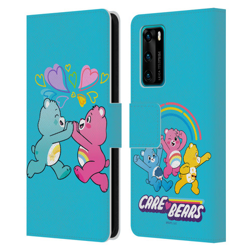 Care Bears Characters Funshine, Cheer And Grumpy Group 2 Leather Book Wallet Case Cover For Huawei P40 5G
