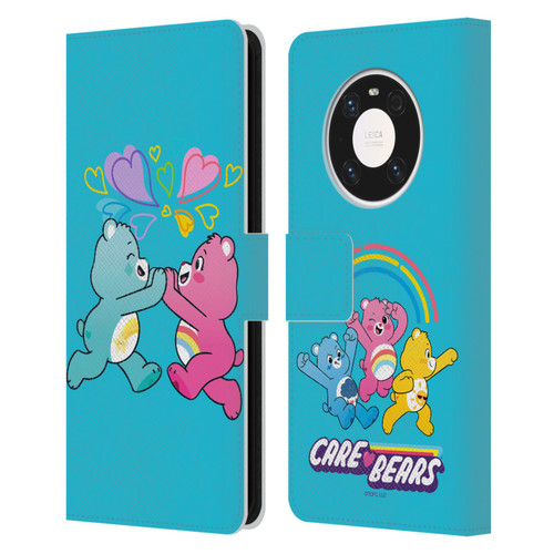 Care Bears Characters Funshine, Cheer And Grumpy Group 2 Leather Book Wallet Case Cover For Huawei Mate 40 Pro 5G