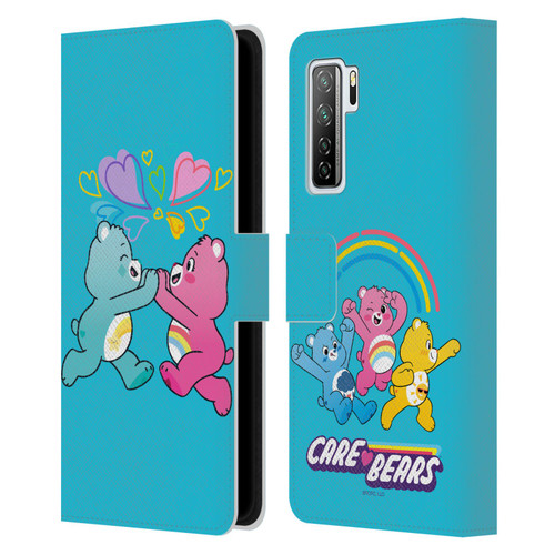 Care Bears Characters Funshine, Cheer And Grumpy Group 2 Leather Book Wallet Case Cover For Huawei Nova 7 SE/P40 Lite 5G