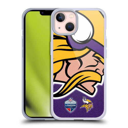 NFL 2024 International Games London Vikings Soft Gel Case for Apple iPhone 13