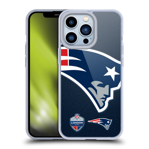 NFL 2024 International Games London Patriots Soft Gel Case for Apple iPhone 13 Pro