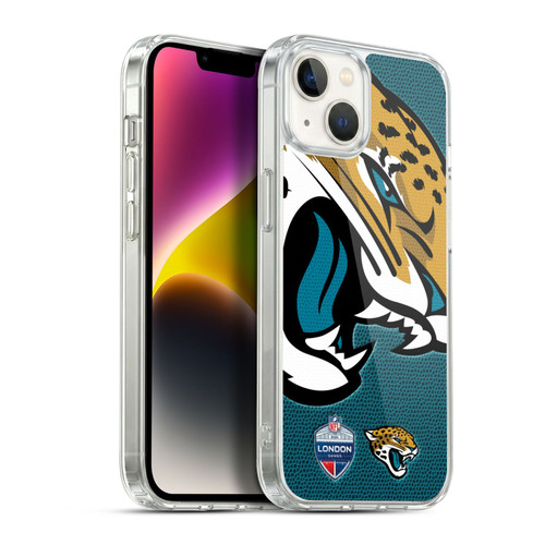 NFL 2024 International Games London Jaguars Soft Gel Case for Apple iPhone 14 Plus & MagSafe
