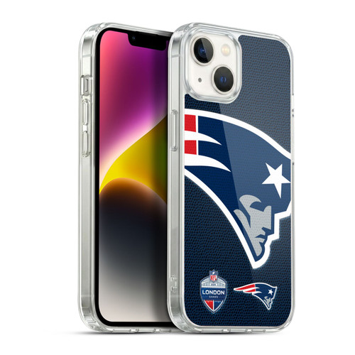 NFL 2024 International Games London Patriots Soft Gel Case for Apple iPhone 14 Plus & MagSafe