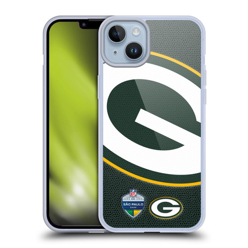 NFL 2024 International Games São Paulo Packers Soft Gel Case for Apple iPhone 14 Plus