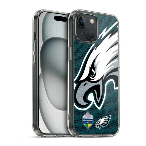 NFL 2024 International Games São Paulo Eagles Soft Gel Case for Apple iPhone 15 & MagSafe